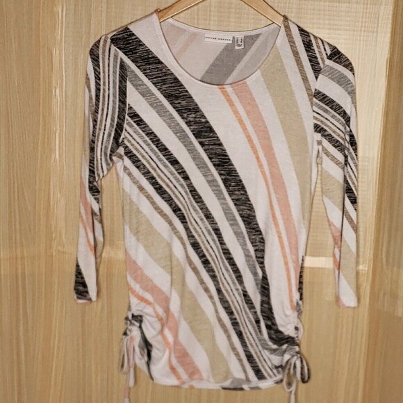 Susan Graver Womens NWOT 3/4 Sleeve Striped Stretchy Tunic Small - Picture 1 of 6